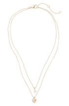 Women's Bp. Heart & Crystal Layered Necklace