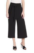 Women's Trouve Tie Front Wide Leg Pants, Size - Black