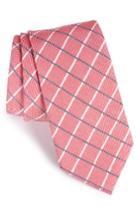 Men's Nordstrom Men's Shop Grid Cotton & Silk Tie, Size - Red