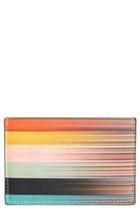 Men's Paul Smith Artist Stripe Leather Card Case - Black