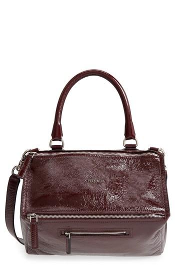 Givenchy Medium Pandora Creased Patent Leather Shoulder Bag - Blue