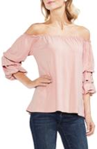 Women's Vince Camuto Off The Shoulder Tiered Top, Size - Pink
