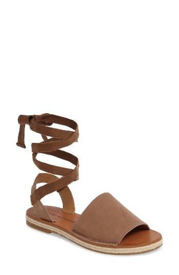 Women's Lucky Brand Daytah Ankle Tie Sandal .5 M - Brown