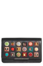 Women's Fendi Rainbow Studded Leather Tube Wallet On A Chain -