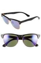 Women's Ray-ban Highstreet 57mm Sunglasses - Black/ Purple Mirror