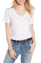 Women's Treasure & Bond Perfect V-neck Tee - White