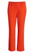 Women's Halogen Crop Stretch Cotton Pants - Orange
