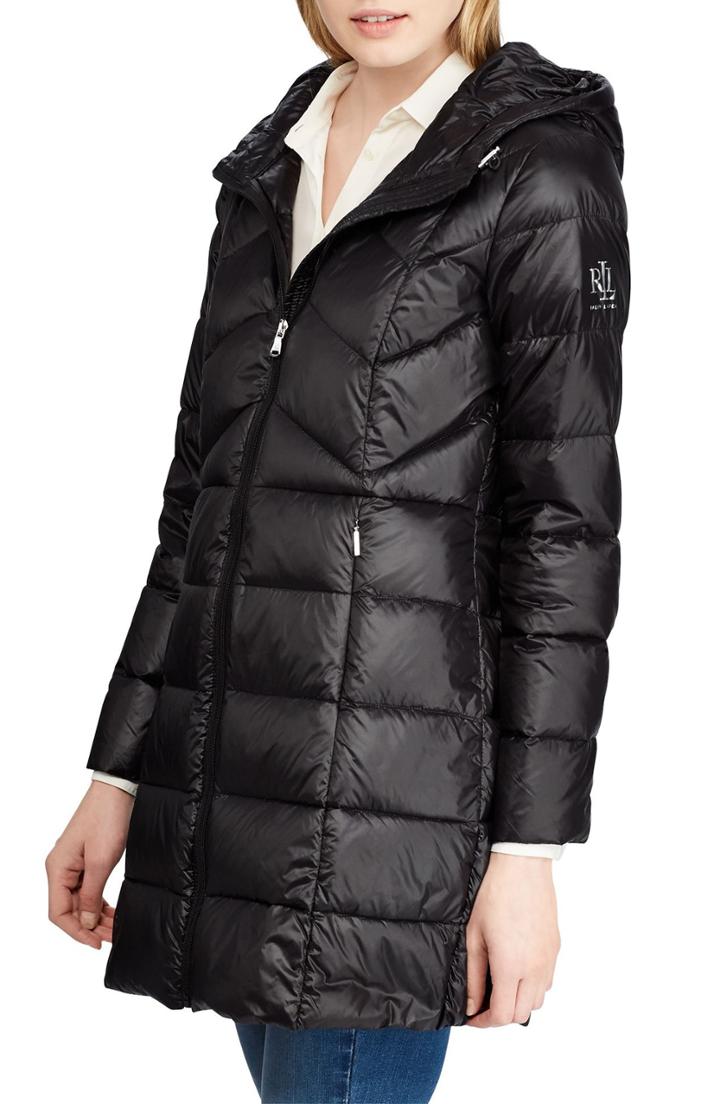 Women's Lauren Ralph Lauren Packable Quilted Puffer Jacket - Black