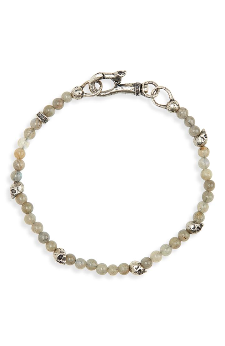 Men's John Varvatos Star Usa Skull Bead Bracelet