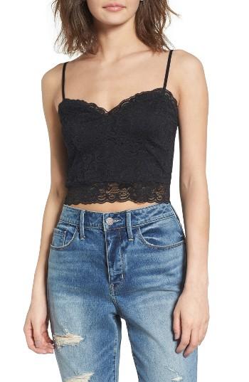Women's Treasure & Bond Lace Crop Camisole, Size - Black
