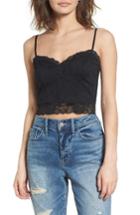Women's Treasure & Bond Lace Crop Camisole, Size - Black