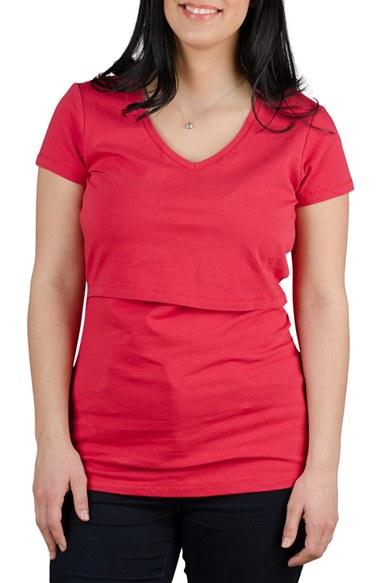 Women's Momzelle 'christine' V-neck Nursing Top - Red