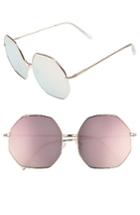 Women's Quay Australia 'kiss & Tell' 60mm Sunglasses - Rose Gold/ Pink Mirror