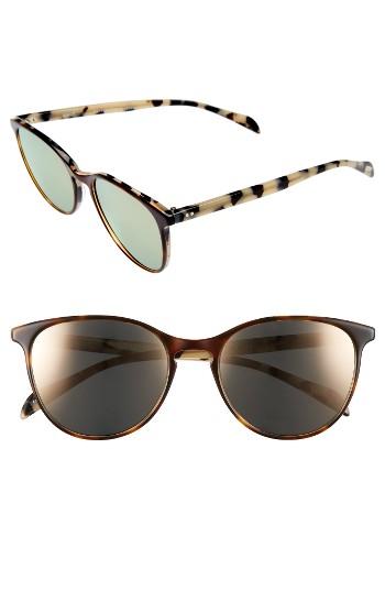 Women's Salt Kiani 53mm Polarized Retro Sunglasses - Chestnut Bisque/ Rose Mirror