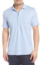 Men's Luciano Barbera Slim Fit Solid Polo Shirt - Blue