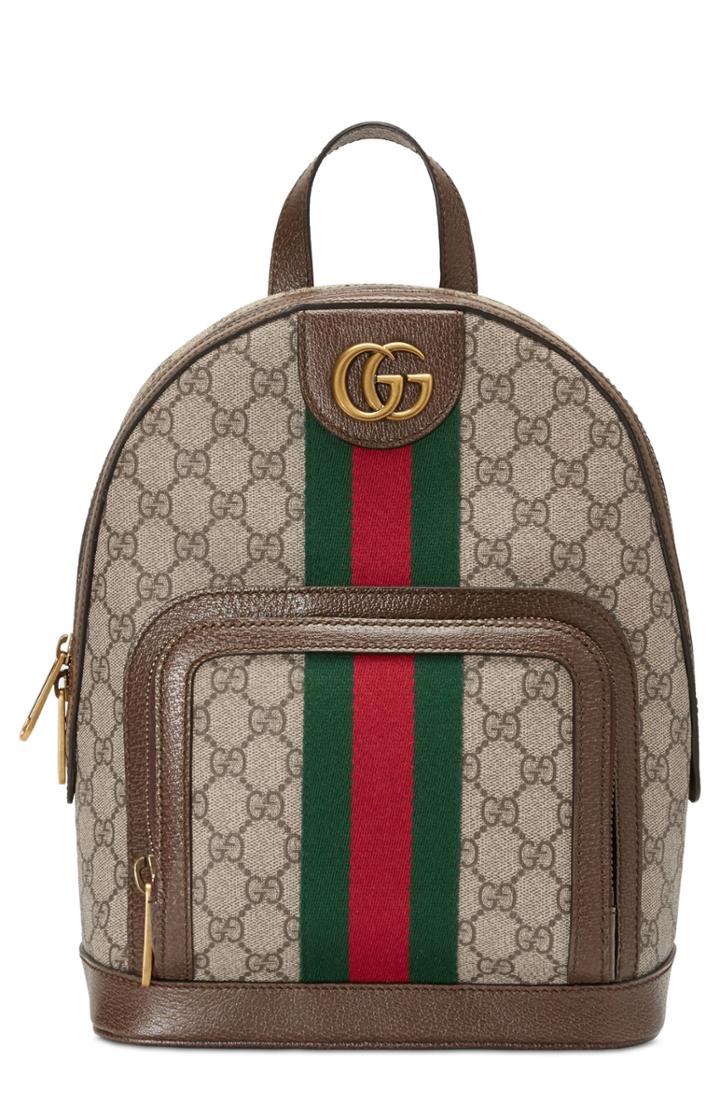 Gucci Small Ophidia Gg Supreme Canvas Backpack - Beige