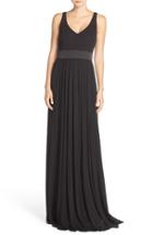 Women's Vera Wang V-neck Jersey Gown