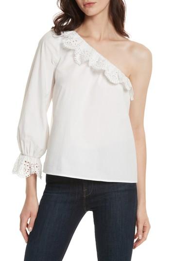 Women's Joie Arianthe One-shoulder Eyelet Top - White