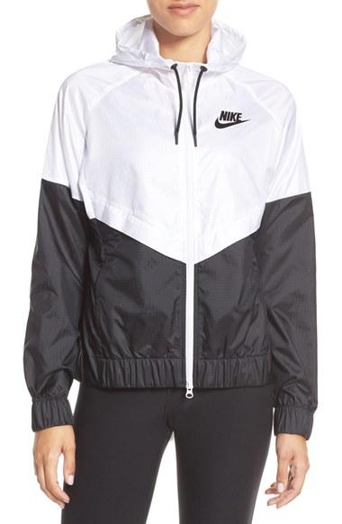 Women's Nike 'windrunner' Hooded Windbreaker - White