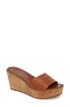 Women's Tory Burch Patty Logo Platform Wedge Sandal M - Brown