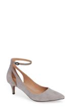 Women's Linea Paolo Carrie Ankle Strap Pump M - Grey