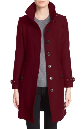 Women's Burberry Gibbsmoore Funnel Collar Trench Coat - Red