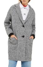 Women's Topshop Textured Cocoon Coat - Grey