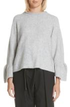 Women's 3.1 Phillip Lim Ruffle Cuff Wool Blend Pullover - Grey