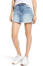 Women's Sp Black Fray Hem Denim Skirt