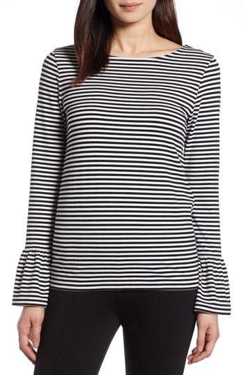 Women's Halogen Bell Sleeve Knit Top, Size - Black