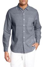 Men's Tommy Bahama Lanai Tides Regular Fit Linen Blend Sport Shirt, Size - Blue