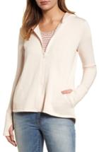 Women's Caslon Off-duty Zip Front Hooded Jacket - Pink