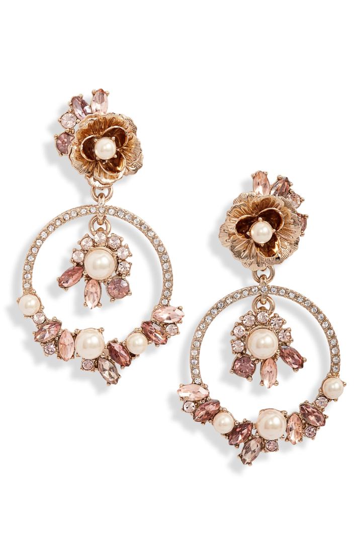Women's Marchesa Bead & Crystal Drop Earrings