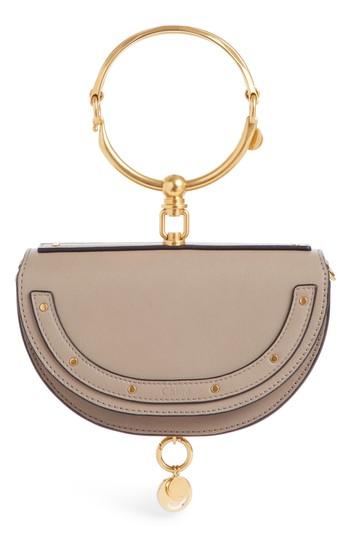Chloe Small Nile Bracelet Calfskin Leather Minaudiere - Grey
