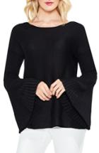Women's Vince Camuto Sparkly Bell Sleeve Sweater, Size - Black
