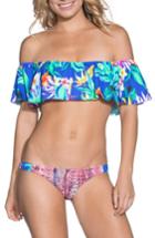 Women's Maaji Bohemian Flare Off The Shoulder Bikini Top - Blue