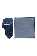 Men's The Tie Bar Floral Acres 3-piece Skinny Tie Style Box, Size - Blue