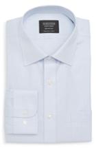 Men's Nordstrom Men's Shop Smartcare(tm) Trim Fit Herringbone Dress Shirt 34/35 - Blue