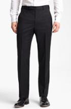 Men's Z Zegna Flat Front Trousers Eu - Black