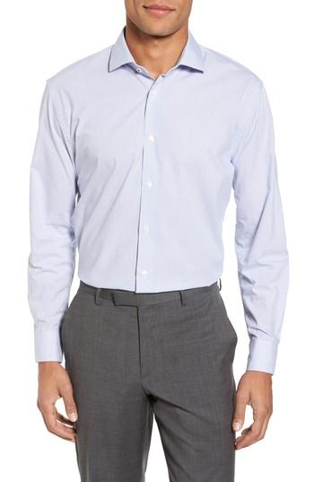 Men's Nordstrom Men's Shop Tech-smart Trim Fit Stretch Tattersall Dress Shirt
