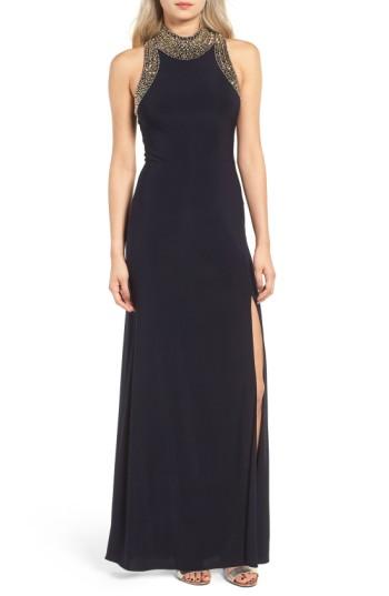 Women's Blondie Nites Embellished Gown - Blue