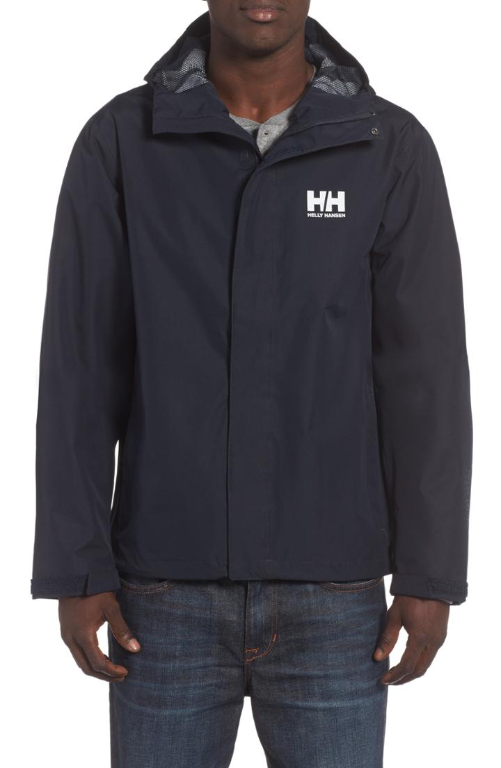 Men's Helly Hansen Seven J Waterproof & Windproof Jacket, Size - Blue