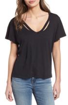 Women's Bp. Slit Neck Tee, Size - Black