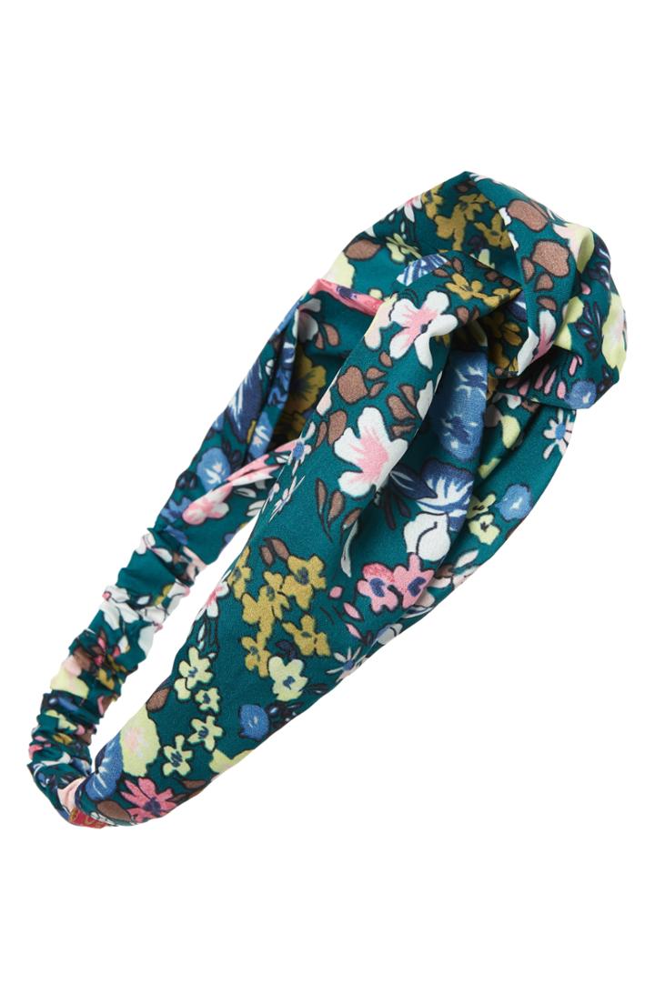 Cara Floral Head Wrap, Size - Green