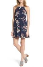Women's Lush Back Tie Blouson Dress - Blue