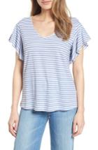 Women's Caslon Flounce Short Sleeve Tee - Blue