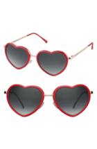 Women's Perverse Poipu 52mm Heart Sunglasses - Red/ Black