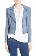 Women's Iro 'ashville' Lambskin Leather Moto Jacket Us / 42 Fr - Purple