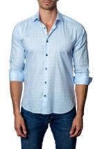 Men's Jared Lang Print Sport Shirt - Blue