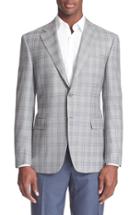 Men's Canali Classic Fit Plaid Wool Sport Coat R - Grey